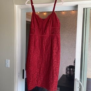 Express Red Lace Dress